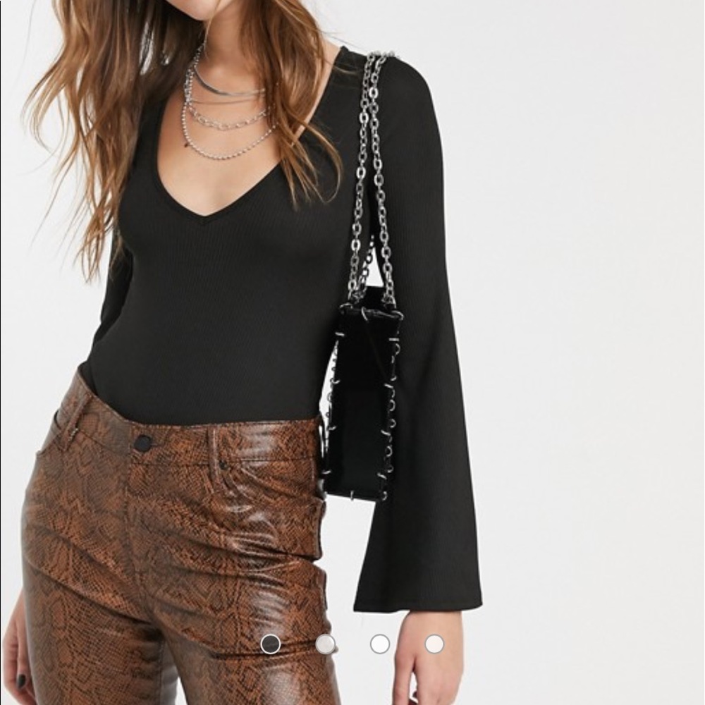 Free people Charli bell sleeve bodysuit